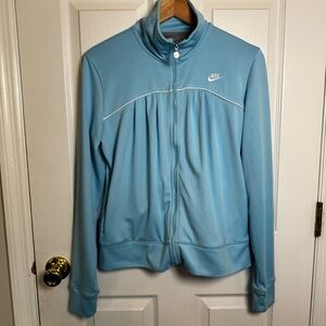 Nike Y2K Blue Track Jacket Zip Up Retro Athleisure Women’s Size Large